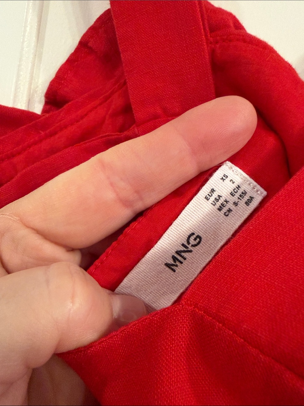 MNG Red Ruffle Strap Mini Dress - Picture 2 of 4